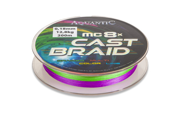 Aquantic šňůra MC-8x Cast Braid 0,13mm 200m