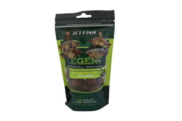 Legend Range boilie 250g - 24mm : BIOENZYM FISH - LOSOS / ASA