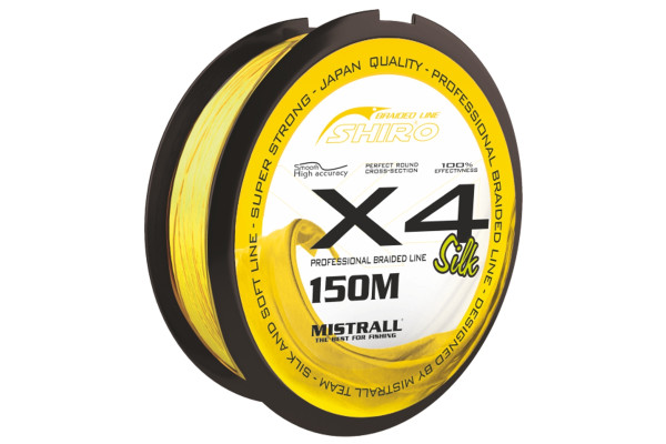 Mistrall šňůra Shiro braided line X4 0,25mm 150m fluo