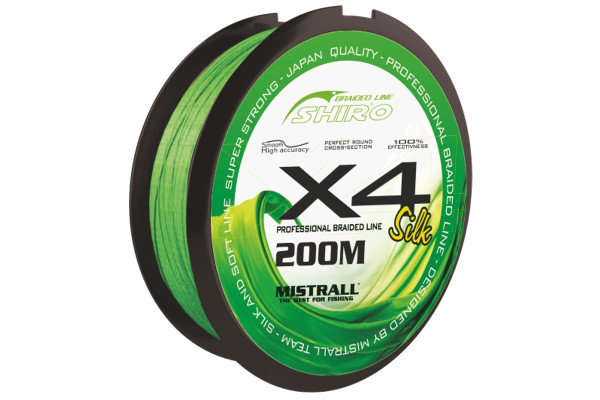 Mistrall šňůra Shiro braided line X4 0,19mm 200m zelená