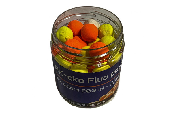 Mastodont Baits Fluo Pop-Up Boilies AK-cko 16mm 200ml