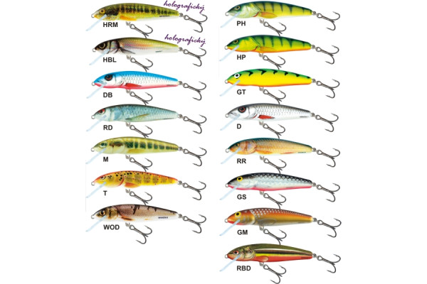 Salmo rybářské woblery Minnow M5S