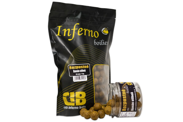 Carp Inferno Rozpustné Boilies Nutra Line Banán/Oliheň