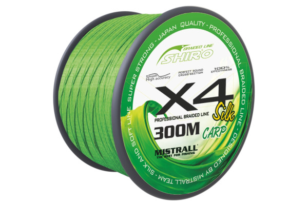 Mistrall šňůra Shiro braided line carp X4 0,36mm 300m zelená