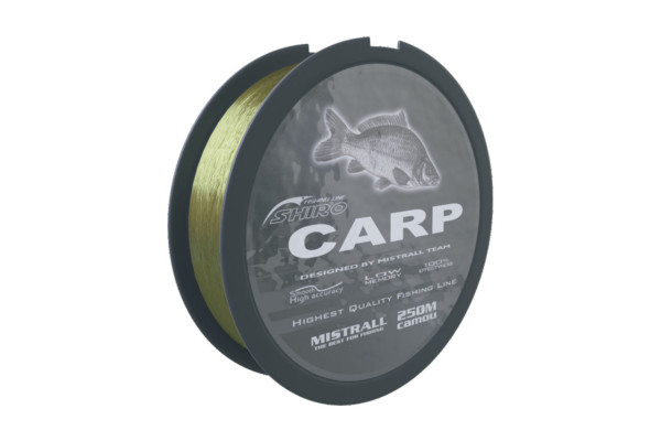 Mistrall vlasec Shiro carp Camou 250 m, průměr 0,30 mm