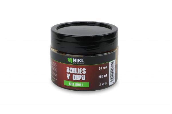 Nikl Boilies v dipu Kill Krill - 24mm, 250g