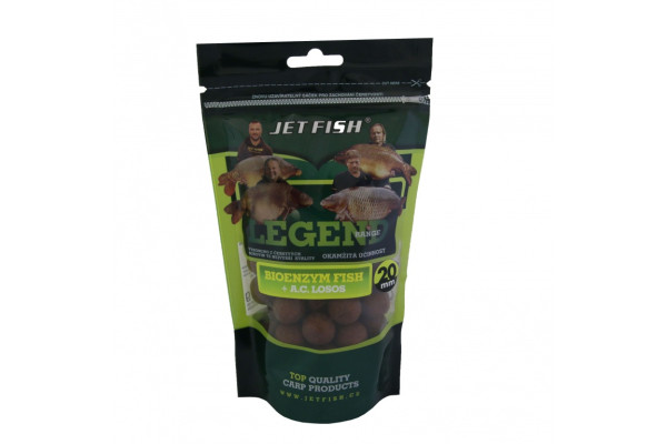 Legend Range boilie 250g - 20mm : BIOENZYM FISH - LOSOS / ASA