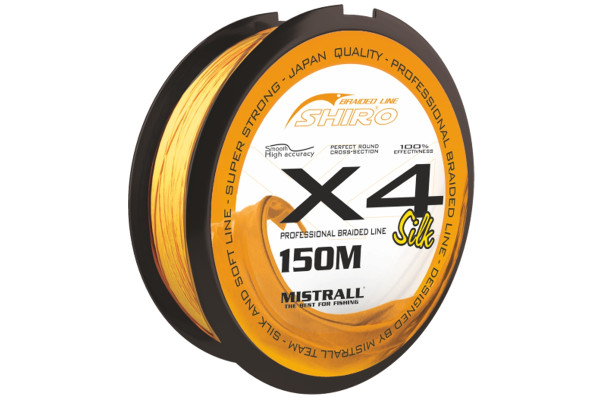 Mistrall šňůra Shiro braided line X4 0,13mm 150m oranžová