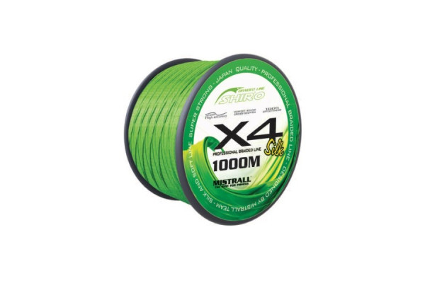 Mistrall šňůra Shiro Braided Line X4 0,13mm 1000m zelená