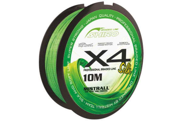 Mistrall šňůra Shiro braided line X4 0,06mm 10m zelená