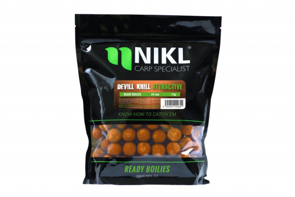 Nikl Ready boilie Devill Krill ATTRACTIVE 18mm, 1kg