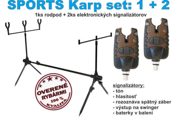 SPORTS KARP set Rodpod + 2ks el. signalizátor záběru