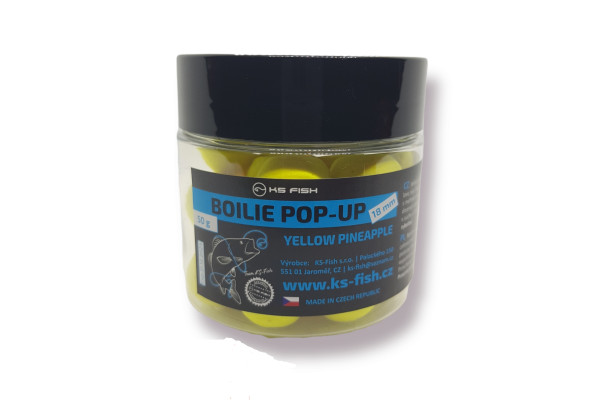 KS Fish Boilie Pop-up 18mm yellow pineapple