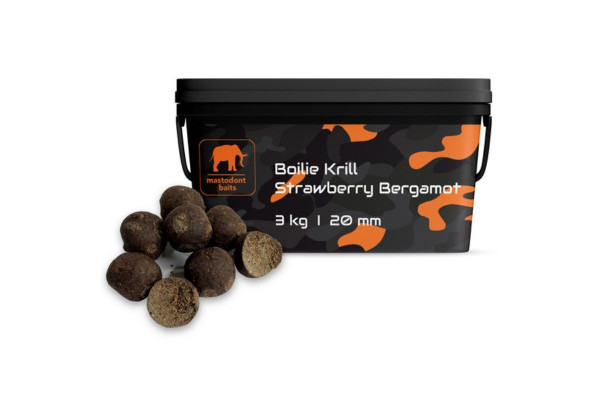 Mastodont Baits Boilies Krill Strawberry Bergamot 3 kg 20 mm