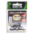 Saenger obratlík s bezpečnostní karabinkou Cross Lock Wirbel 10 26mm, 6ks/bal