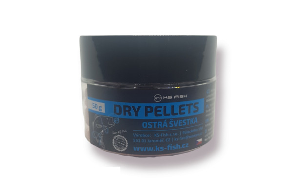 KS Fish Dry Pellets 50g ostrá švestka