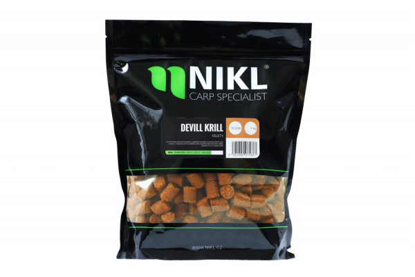 Nikl Pelety Devill Krill 18mm s dírkou, 1kg