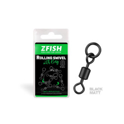 ZFISH Obratlík Rolling Swivel with Ring Black Matt vel.8/26Kg