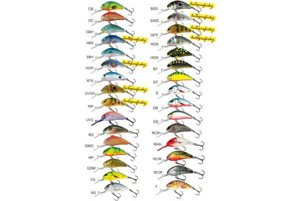 Salmo rybářské woblery Hornet H4SDR