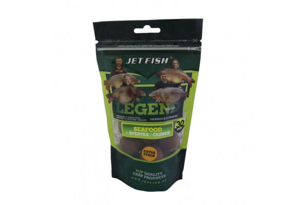 Legend Range - Extra tvrdé boilie 250g - 30mm : SEAFOOD_ŠVESTKA/ČESNEK