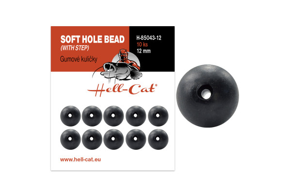 Hell-Cat Gumové kuličky Soft Hole Bead (with step) 10ks