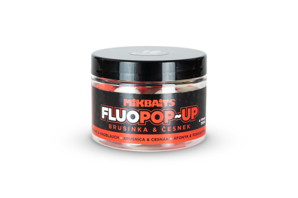 Plovoucí fluo boilie 150ml - Brusinka Česnek 18mm