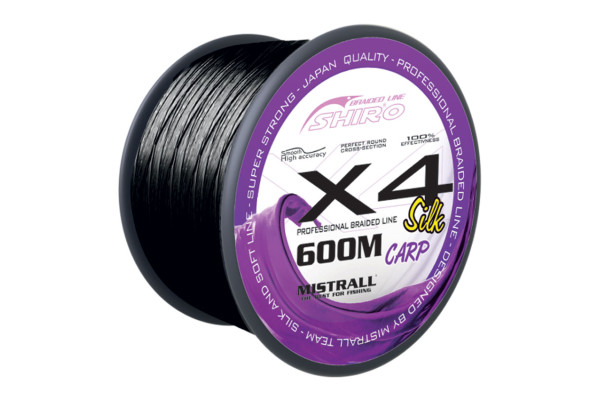 Mistrall šňůra X4 Black carp 0,32mm 600m