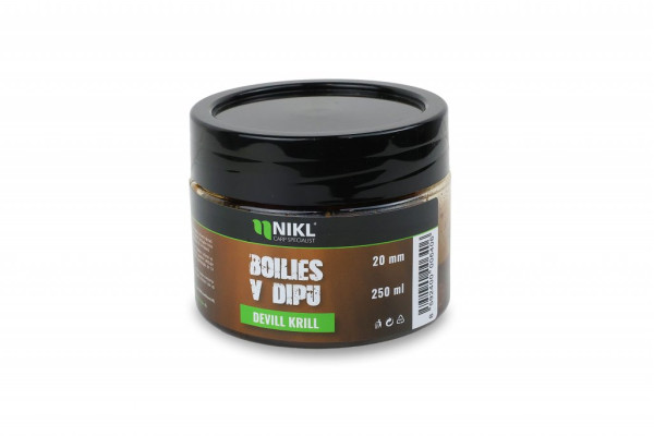 Nikl Boilies v dipu Devill Krill - 24mm, 250g