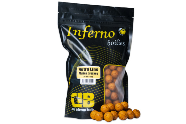 Carp Inferno Boilies Nutra Line - Malina/Broskev