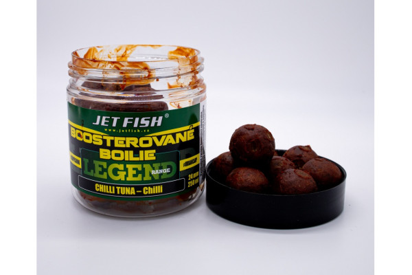 Legend Range - Boosterované boilie 250ml - 24mm : CHILLI TUNA - CHILLI