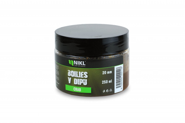 Nikl Boilies v dipu Crab 24mm, 250g